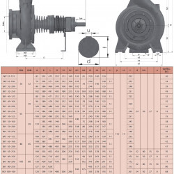 Pompa wysokotemperaturowa EMSE EKY 50-250, 37 kW, 2900, bez silnika