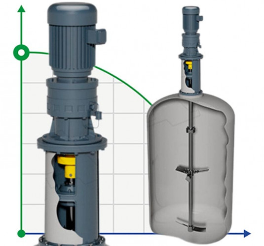 Mieszalnik GREATWALL MIXERS seria GMX z przekładnią zębatą o mocy do 90 kW 0,1~160 obr./min