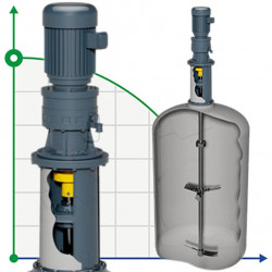 Mieszalnik GREATWALL MIXERS seria GMX z przekładnią zębatą o mocy do 90 kW 0,1~160 obr./min
