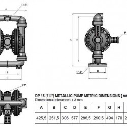 Pompa membranowa nierdzewna DP 15 SS/T-V
