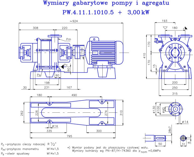 Pompa próżniowa PW4.11.1.1010 bez silnika