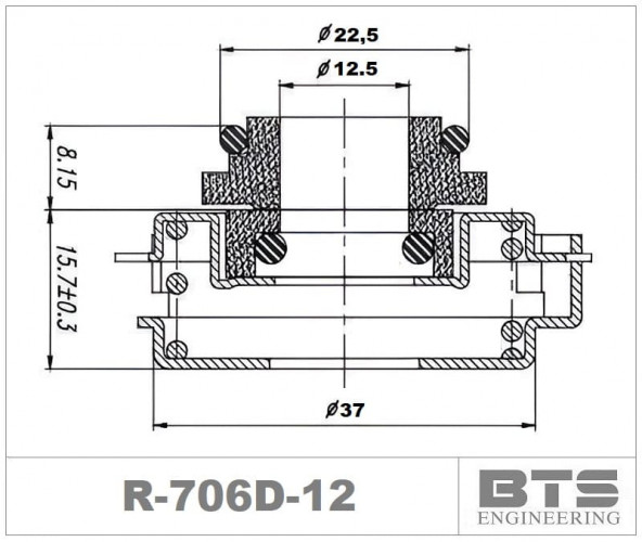 Uszczelnienie pomp Grundfos CM, CME i Boosters R-706D 12, SIC/SIC, VITON, typ 304 Grundfos AQQE, Grundfos AQQV, Grundfos AUQE