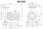 BGWH 80-315(I) (50/32), 11kW, 1450 pompa ze stali nierdzewnej pozioma