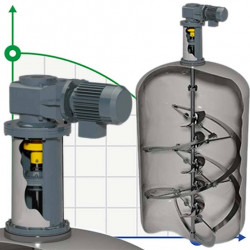 Mieszalnik mieszający serii GREATWALL MIXERS GMR z przekładnią zamontowaną pod kątem prostym o mocy do 1100 kW 1~350 obr./min.