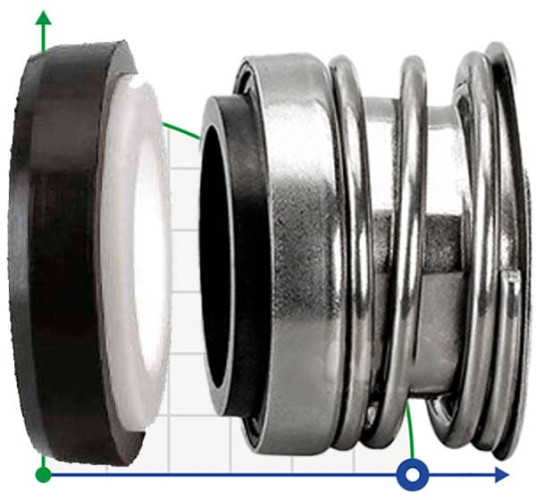 Uszczelnienie pompy wodnej mechaniczne R-16 3/8, CAR/SIC, EPDM, 304