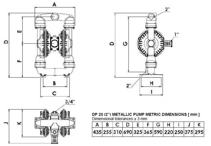 Pompa membranowa DiaPump DPX 20 AL/V