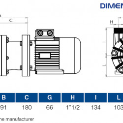 Pompa chemiczna do tworzyw sztucznych FLUIMAC DRAGON 20 PVDF, 1,1 kW, 380 V