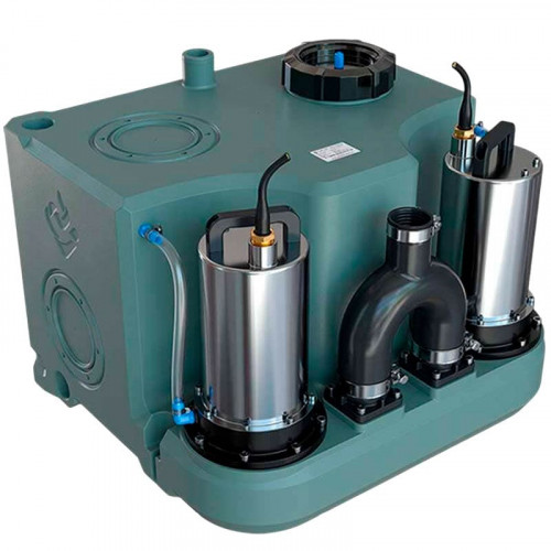 Podnośnik KNS solo do domków letniskowych i domów prywatnych z dwiema pompami i panelem sterowania AIZL-750W Double, 18/11,5, 0,75 kW, 220 V, 2800 obr