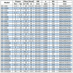 BGW 65-160(I)A (46,7/28), 7,5kW, 2880 odśrodkowa pompa pozioma