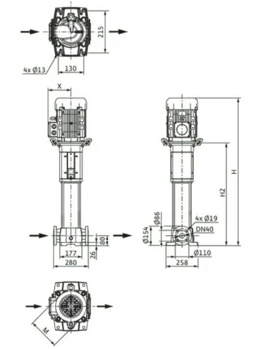WILO HELIX FIRST V 1023-5/30/E/KS/400-50 wysokociśnieniowa pompa do wody