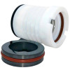 Uszczelnienie mechaniczne do pompy chemicznej QHB z mieszkiem PTFE R-WB3 25, L, CAR/SIC, VITON, 304