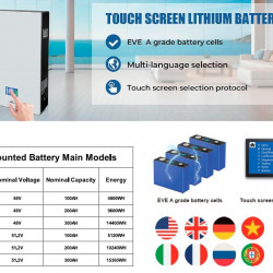 Akumulator CLW-51.2V 100Ah, LiFePO4, LFP z ekranem dotykowym, naścienny