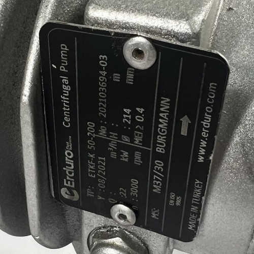 Pompa do gorącego oleju BTKF-K 50-200, imp 214mm, 3000