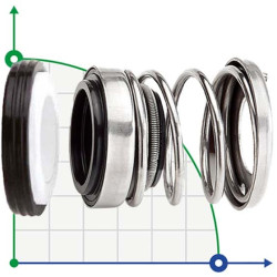 Uszczelnienie mechaniczne do pomp R-156 15, CAR/CER, NBR, 304