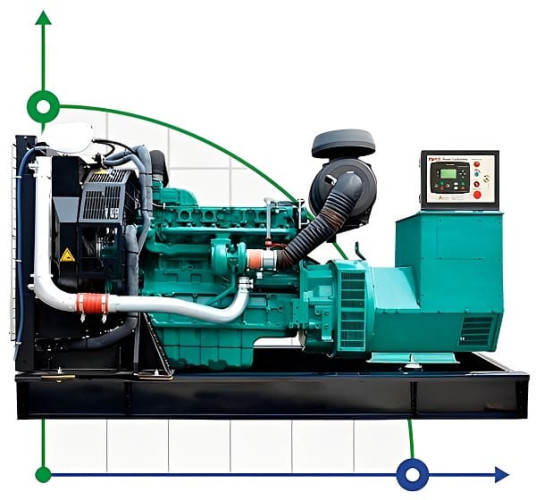 Przemysłowy generator diesla XHYV-360GF z ATS, silnik Volvo 450kVA, 360kW, 380V/50HZ typ otwarty