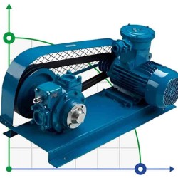Pompa do rozpuszczalników VANE PUMP YB-65 2,5 cala V-BELT DRIVE 500 l/min, 4 kW, 640 obr/min, 380 V, Ex łopatkowo-obrotowa