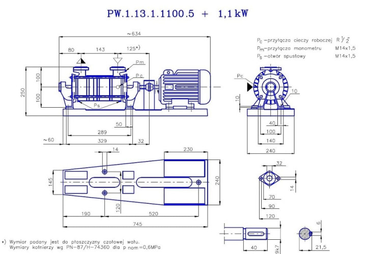 PW.1.13.1.1100 pompa próżniowa jednostopniowa