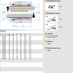 Uszczelnienie pompy R-112 30, SIC/SIC, VITON, 304