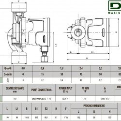 Pompa obiegowa DAB EVOSTA2 80/150 SAN (1") M ze sterowaniem elektronicznym, 60186588