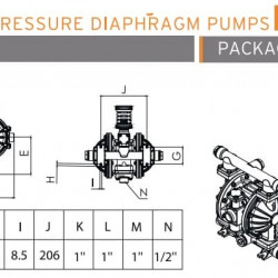 DP 100 AL/SN - wysokociśnieniowa pneumatyczna pompa membranowa DiaPump
