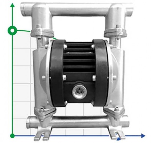 RUBY 015S-P-TST-T  pompa membranowa pneumatyczny