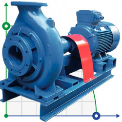 Jednostopniowa pompa wspornikowa ENP 100-200, 200m3/h, 60m, 45 kW, 3000 obr/min, stal węglowa, Ex, PLAN 01 API SEAL
