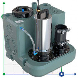 Stacja pompowa do usuwania ścieków dla restauracji, kawiarni, barów ze zdalnym sterowaniem AIZL-1500W Pro, 36/14,5, 1,5 kW, 220 V, 2800 obr./min