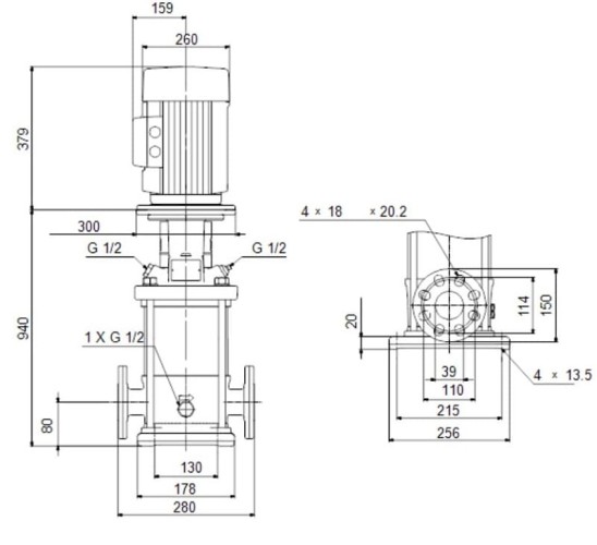 Pompa rzędowa Grundfos CR 10-20 A-FJ-A-E-HQQE
