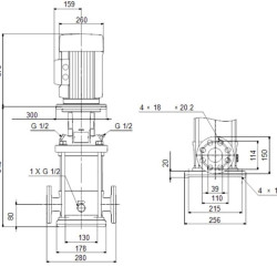 Pompa rzędowa Grundfos CR 10-20 A-FJ-A-E-HQQE