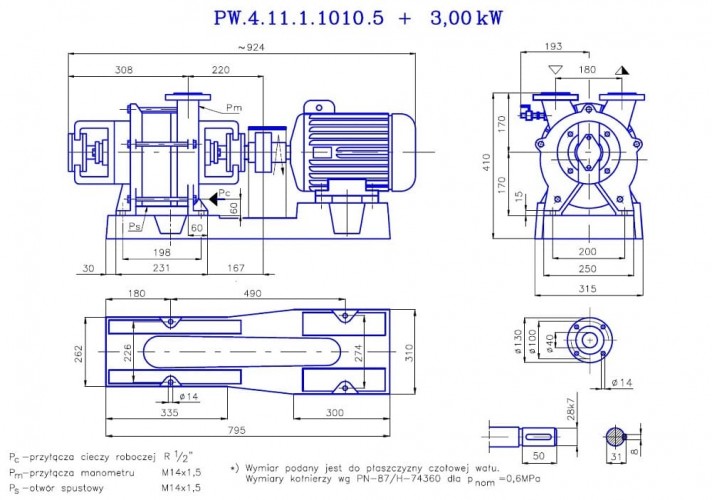 PW.4.11.1.1010 pompa próżniowa jednostopniowa