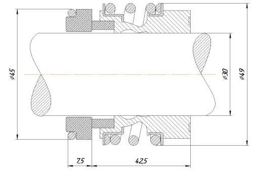 Uszczelnienie mechaniczne wału R-MG13 30, CAR/SIC, VITON, 304, G6