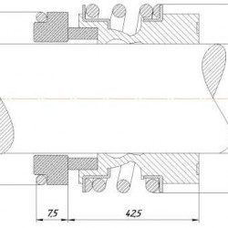 Uszczelnienie mechaniczne wału R-MG13 30, CAR/SIC, VITON, 304, G6