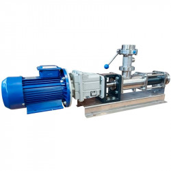 Pompa śrubowa 3101-0106, AISI 304/EPDM, 1,1 kW, 380 V/50 Hz, 400 obr./min, 6 barów, do szamponów, żeli, balsamów i mydeł