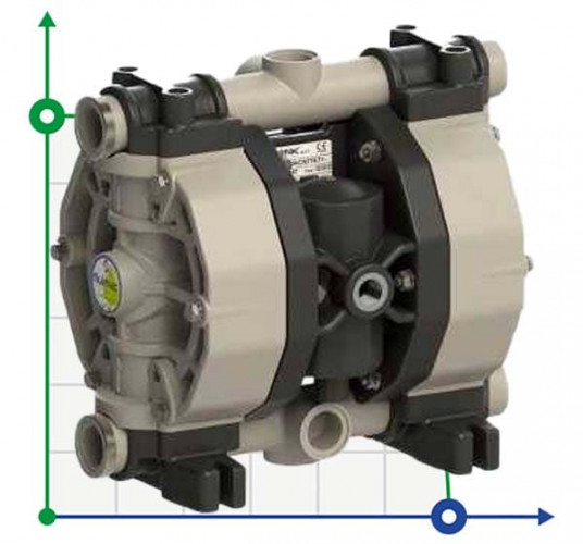 PHOENIX P90 PP SANTOPRENE pneumatyczna pompa membranowa, 100 l/min do kwasu siarkowego
