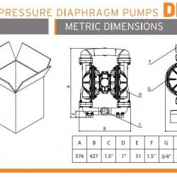 DP 150 AL/SN - wysokociśnieniowa pneumatyczna pompa membranowa DiaPump