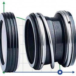 Uszczelnienie mechaniczne R-B151 18, SIC/SIC, VITON, 304