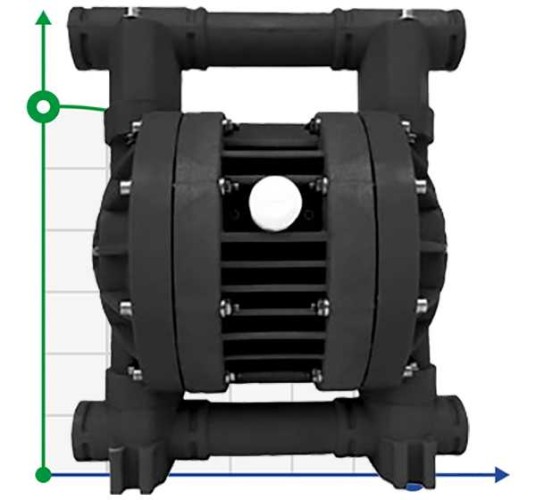 RUBY 025S-P-TST-T  pompa membranowa pneumatyczny