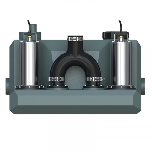 Urządzenie do podnoszenia ścieków z dwiema pompami i panelem sterowania AIZL-1500W Podwójne, 30/13, 1,5 kW, 220V, 2800 obr./min