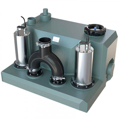 Urządzenie do podnoszenia ścieków z dwiema pompami i panelem sterowania AIZL-1500W Podwójne, 30/13, 1,5 kW, 220V, 2800 obr./min