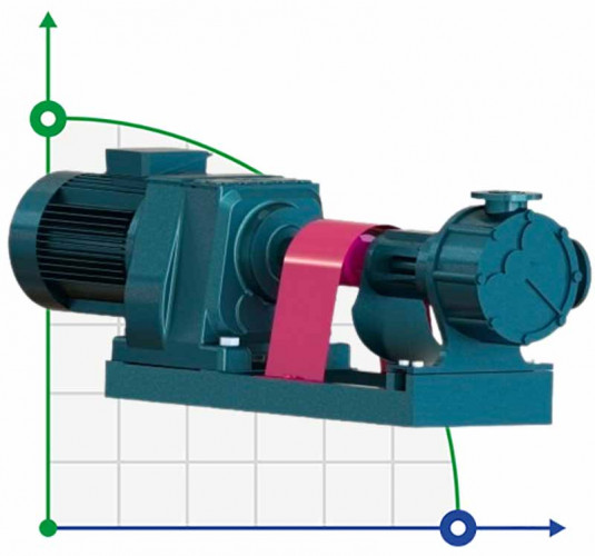 Pompa zębata do asfaltu EMSE EDP-I 2 1/2 cala, 25 m3/h, 3 bar, 4 kW, 500 obr./min, 380 V, 50 Hz z płaszczem grzewczym, motoreduktor