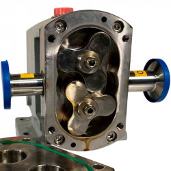 Pompa krzywkowa do produktów lepkich LQ3A-12-304/4/B, 1,3-3,2 m3/h, 0,3 MPa, 2,2 kW, 200-500 obr./min, AISI 304 bez silnika, przyłącze zaciskowe