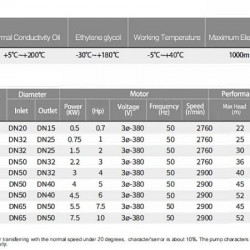 Pompa oleju termicznego RGZ-07 -30°C+200°C