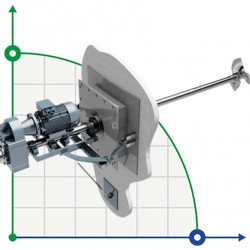Mieszalnik pierścieniowo-obrotowy, mieszadło GREATWALL MIXERS z bocznym wejściem seria SKJ moc do 18,5 kW 360 obr./min