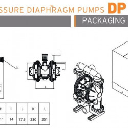DP 200 AL/SN - wysokociśnieniowa pneumatyczna pompa membranowa DiaPump