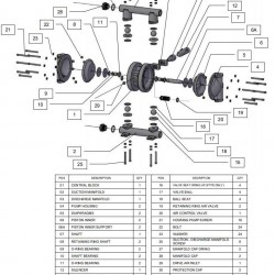 RUBY 040S-P-TST-T  pompa membranowa pneumatyczny