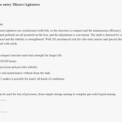 Mieszalnik GREATWALL MIXERS z napędem pasowym z bocznym wejściem seria CPT moc do 55 kW 190~350 obr./min