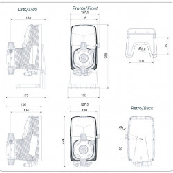 Pompa dozująca do utrzymania poziomu pH PDE HC151+ PH-RX M60 240V PVDF-CE-VT, 1-10 l/h, 7-1 bar