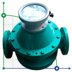 DN80 Przepływomierz owalny z żeliwa KLC-A80.2/Z DN80, do oleju słonecznikowego 10-60 m3/h, 2-200 mPa.s