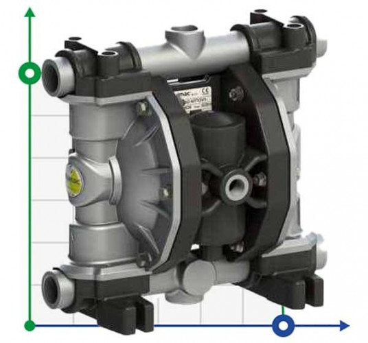 Pompa membranowa PHOENIX P120 ALU SANTOPRENE+PTFE do farb, 120 l/min
