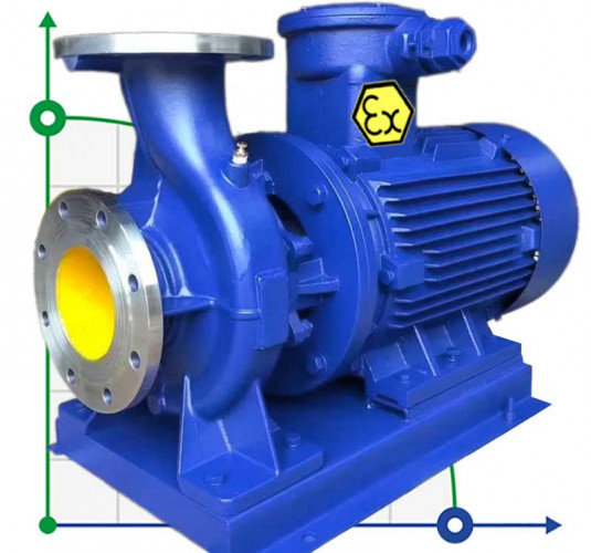 TKHWB 125/160-22/2 (160/32), 22 kW, AISI 304, 2900, Ex pozioma pompa ze stali nierdzewnej